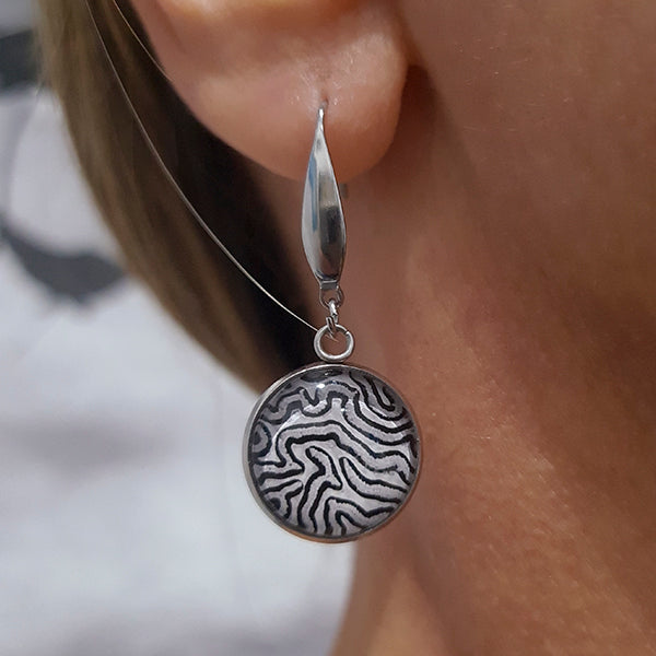 Favii Round Earrings - Stainless Steel Hooks