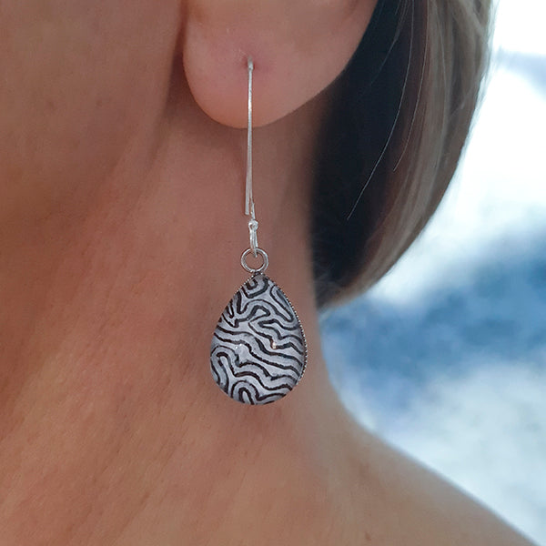 Favii Teardrop Earrings - Sterling Silver