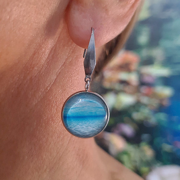 InfiniSea Round Earrings - Stainless Steel Hooks