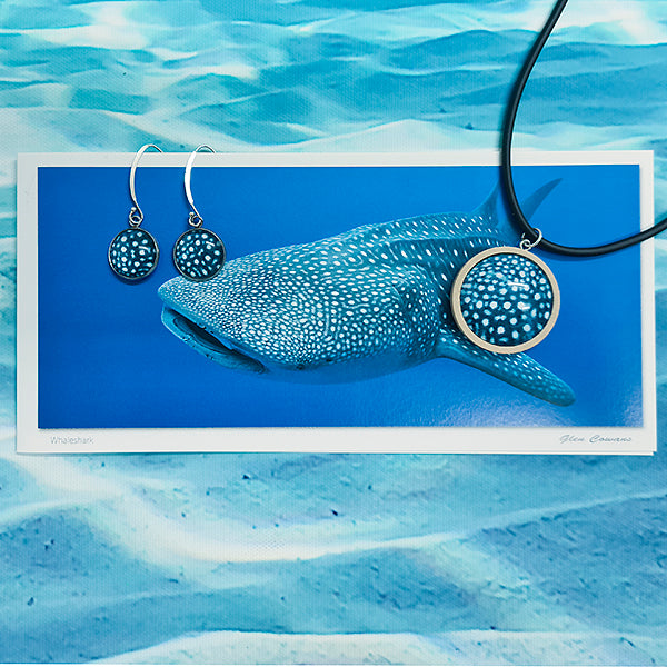 whale shark pendant earrings ocean jewellery