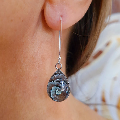 Capricorn Teardrop Earrings - Sterling Silver