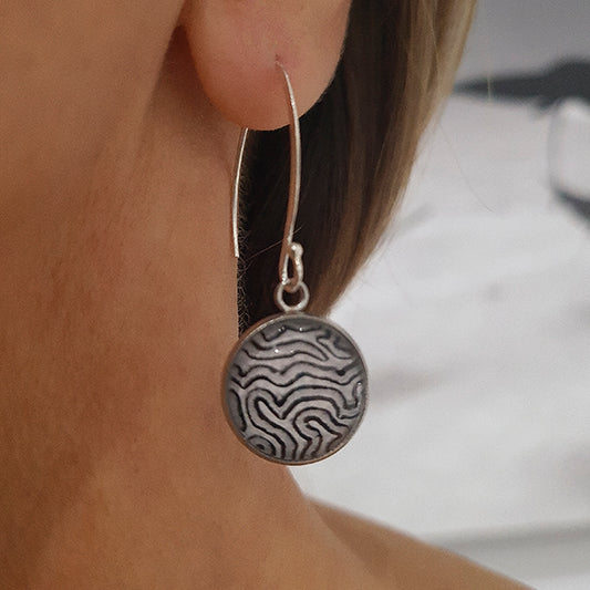 Favii Round Earrings Silver Wires