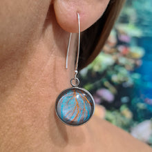 Load image into Gallery viewer, Gorgonian Round Earrings Silver Wires
