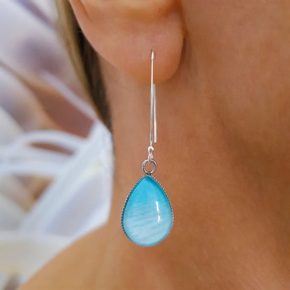 IndigoSand Teardrop Earrings - Sterling Silver