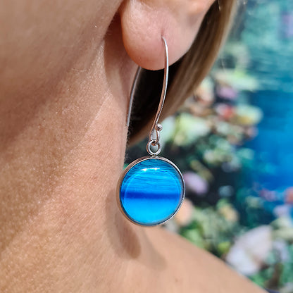 IndigoSea Round Earrings - Sterling Silver