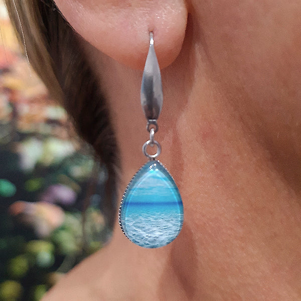 InfiniSea Tear Drop Earrings Stainless Steel Hooks