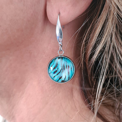 Ningaloo Dreaming Round Earrings - Stainless Steel Hooks