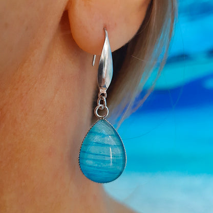 Ningaloo Sky Teardrop Earrings - Stainless Steel Hooks