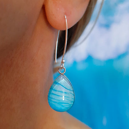 Ningaloo Sky Teardrop Earrings - Sterling Silver