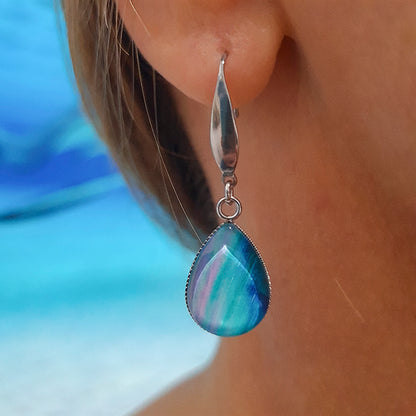 Parrotfish 1 Teardrop Earrings - Stainless Steel Hooks