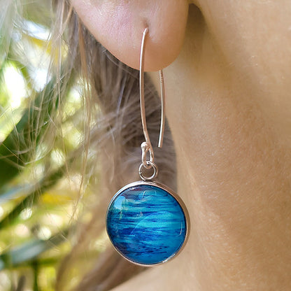 IndigoSky Round Earrings - Sterling Silver