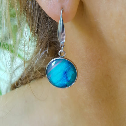 Parrotfish 1 Round Earrings - Stainless Steel Hooks